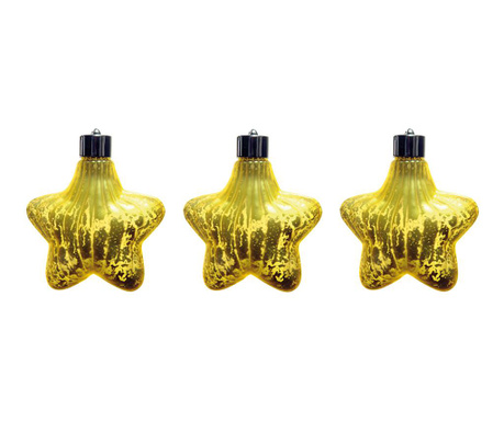 Set 3 svjetleće ukrasne kuglice Orioles Gold