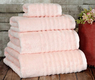 Kopalniška brisača Wellas Pink Salmon 70x130 cm