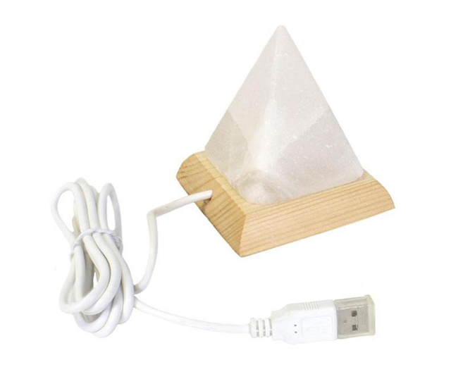 Pyramid Salt Éjjeli lámpa USB-vel