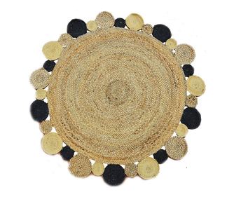 Covor tip pres Bakero, Roberta Natural & Black, 120 cm