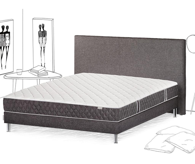Set krevet, madrac i uzglavlje Adage Valse 160x200 cm