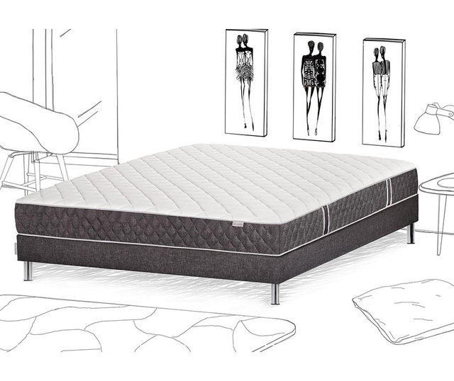 Set krevet i madrac Adage Valse 140x190 cm