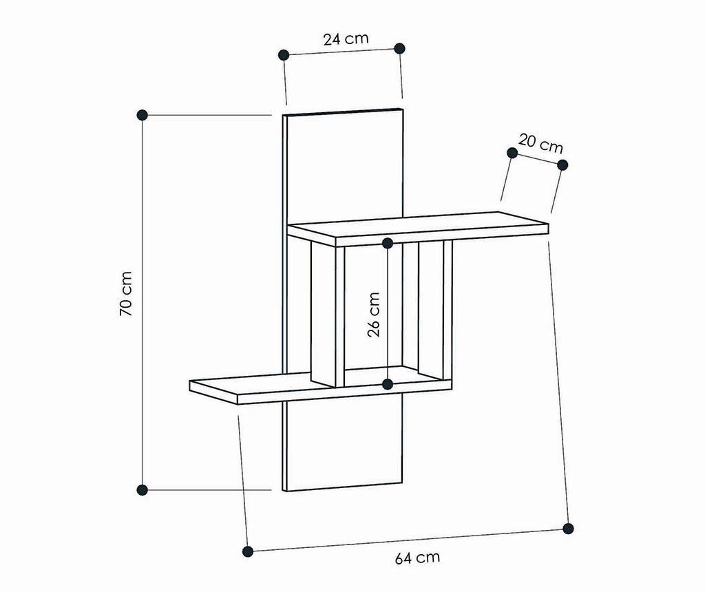 Mill Fehér Fali Polc - 2