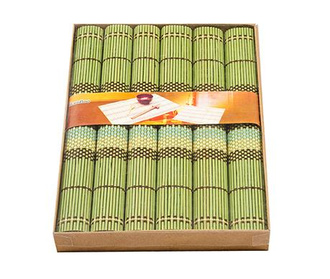 Комплект 6 подложки за хранене Bamboo Green 35x40 см