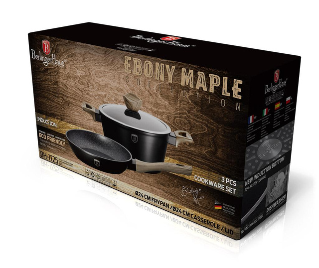 Комплект съдове за готвене 3 части Ebony Maple