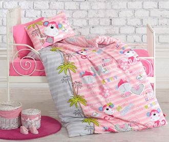Otroška posteljnina Ranforce Pink Monkeys