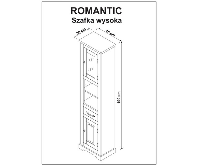 Romantic Fürdőszobai szekrény