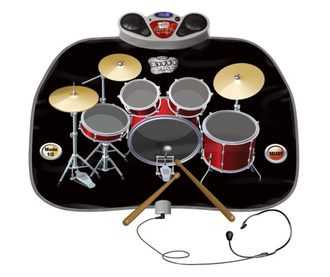 Mata muzyczna z aktywnościami Drum Kit 60x78 cm