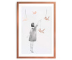 Little Girl with Birds Kép 40x60 cm