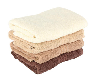 Комплект 4 кърпи за баня Rainbow Brown 70x140 см