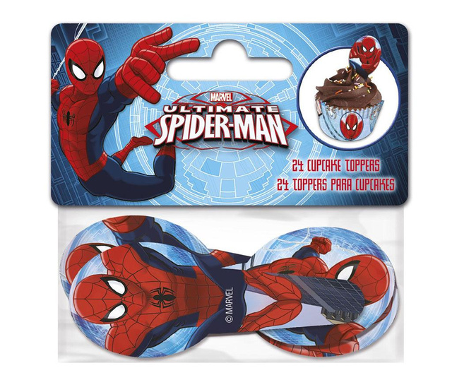 Set 24 ukrasa za muffine Spiderman