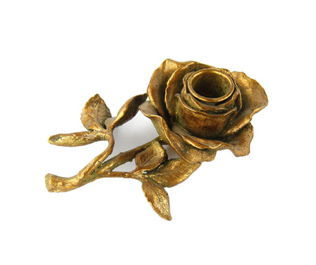 Suport pentru lumanare Royal Family, Golden Rose, 15x9x5 cm
