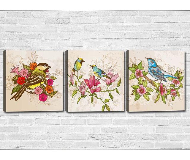 Set 3 slik Enchanted 30x30 cm