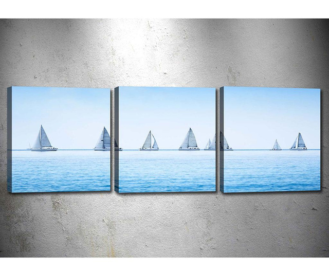 Комплект 3 картини Ocean View 30x30 см