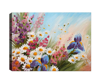 Tablou Tablo Center, Garden Flowers, canvas imprimat din 100% bumbac, 40x60 cm