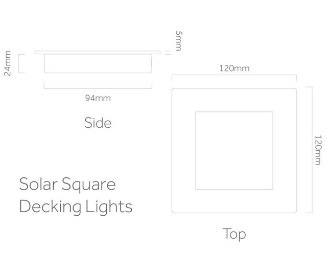 Solarna stenska svetilka Square
