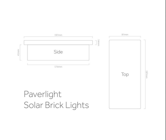 Set 2 solarnih svetilk za tla Brick