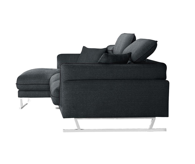 Lijeva kutna sofa Giselle Anthracite Black