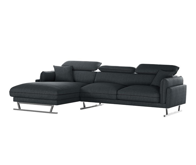 Lijeva kutna sofa Giselle Anthracite Black