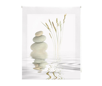 Jaluzea tip rulou Blindecor, Zen Aqua, poliester imprimat digital, 180x180 cm