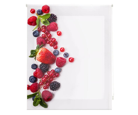 Jaluzea tip rulou Blindecor, Berry Much, poliester imprimat digital, 80x180 cm