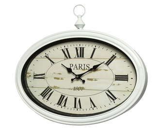 Стенен часовник Paris White