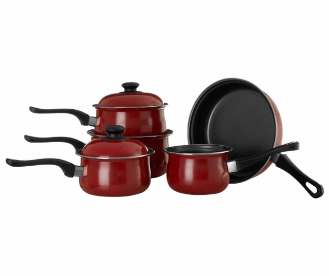 8-dijelni set posuđa za kuhanje Belly Pan Red