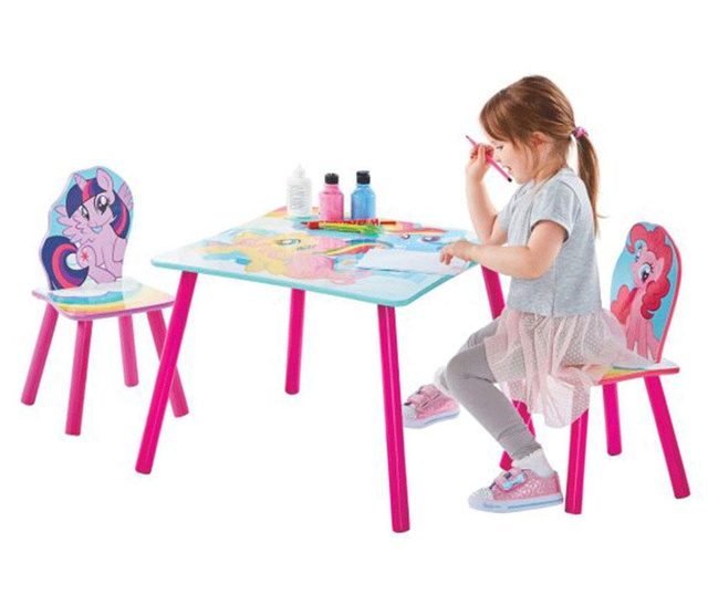 Set - otroška mizica in 2 otroška stola My Little Pony