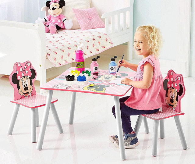 Set masa si 2 scaune pentru copii Minnie