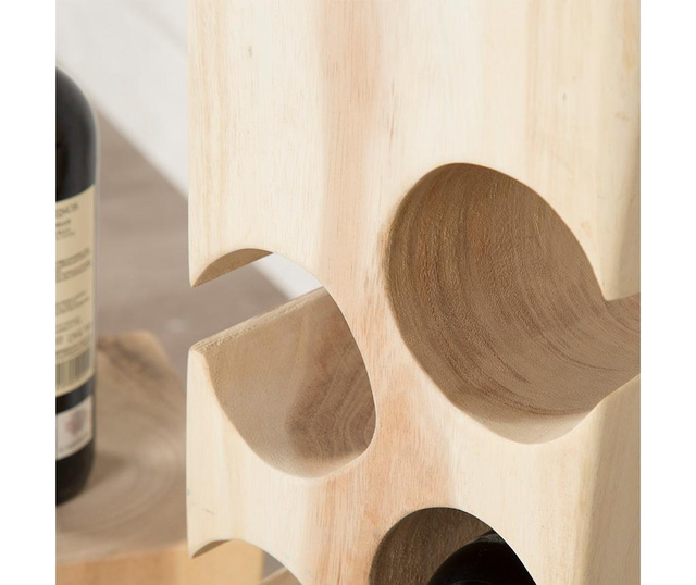 Suport pentru sticle Belssia, Bottle Up Grande, lemn de stejar, 100x21x21 cm