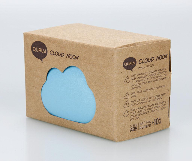 Cuier Qualy, Cloud Blue, 10x6x7 cm, plastic ABS