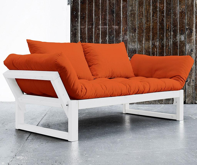 Sofa extensibila Edge White and Orange
