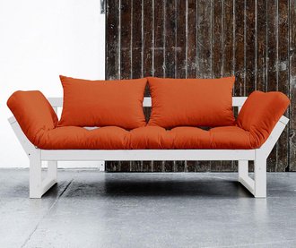 Sofa extensibila Edge White and Orange