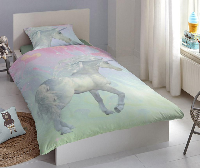 Set posteljina Single Ranforce Unicorn 140x200