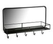 Cuier cu oglinda Versa, Dakota Black, 32x50x11 cm, fier thumbnail 1