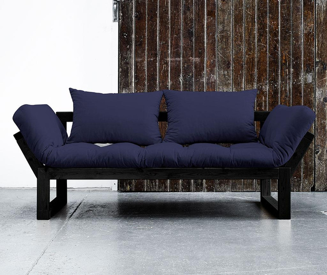 Sofa extensibila Edge Black and Navy Blue