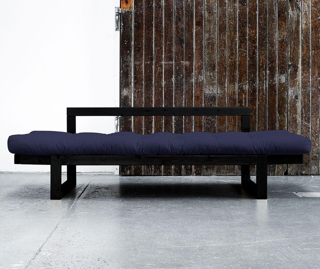 Sofa extensibila Edge Black and Navy Blue