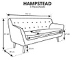 Hampstead Poly Fuchsia Háromszemélyes kanapé
