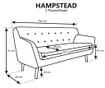 Hampstead Poly Anthracite Kétszemélyes kanapé