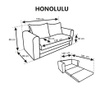 Kauč dvosjed na razvlačenje Honolulu Turquoise