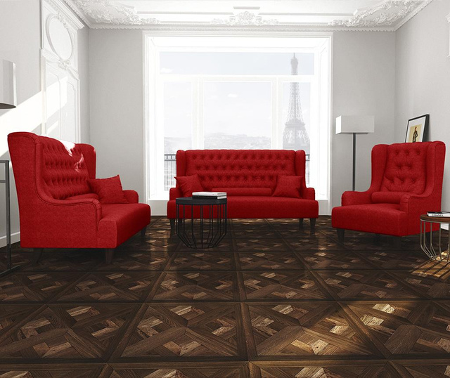 Sofa dvosjed Flanelle Glamour Red