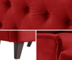 Canapea 2 locuri Flanelle Glamour Red