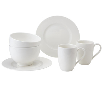 Set pentru micul dejun 6 piese Basic White