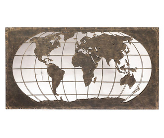 World Map Dekoráció tükörrel