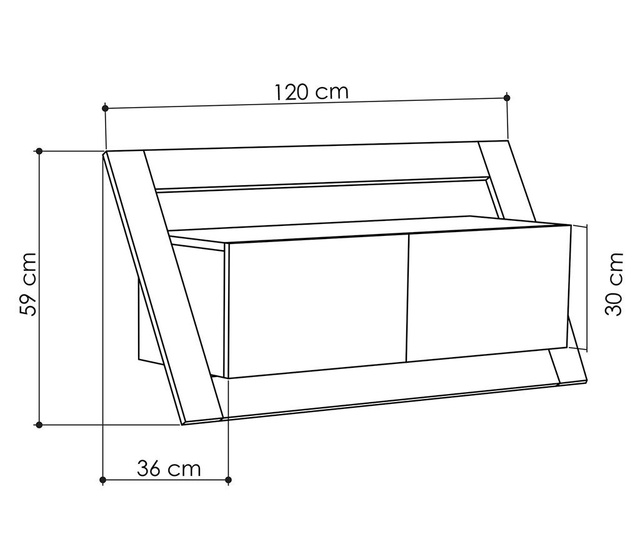 Комода TV Kayt  Light Mocha Anthracite