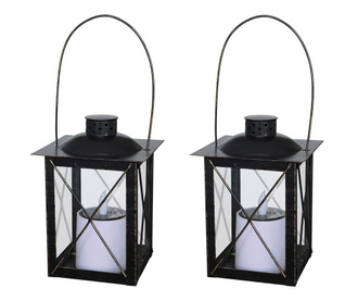 Set 2 solarne svjetiljke sa LED-om Romantic Black