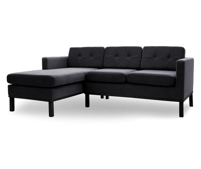 Jonan Black Dark Grey Baloldali Sarokkanapé