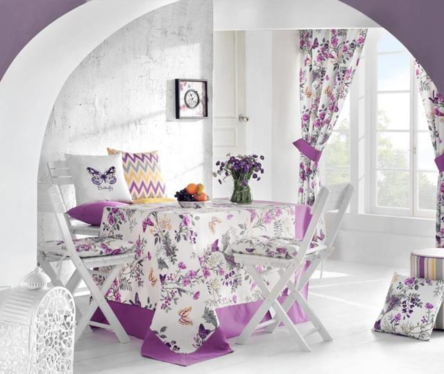 Възглавница за сядане Purple Butterfly 37x37 см