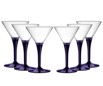 Set 6 pahare de martini Garnet Purple
