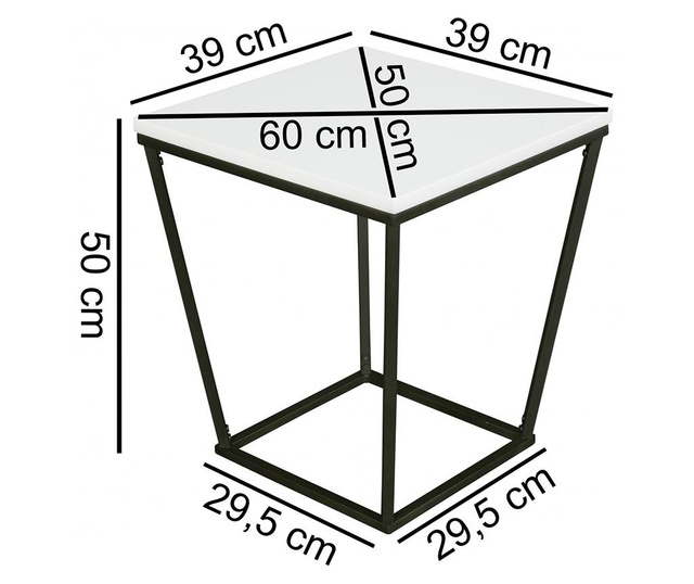 Масичка за кафе Diamond White